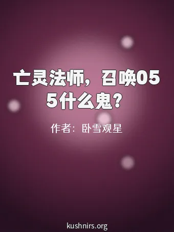 亡灵法师，召唤055什么鬼？