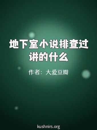 地下室小说排查过讲的什么